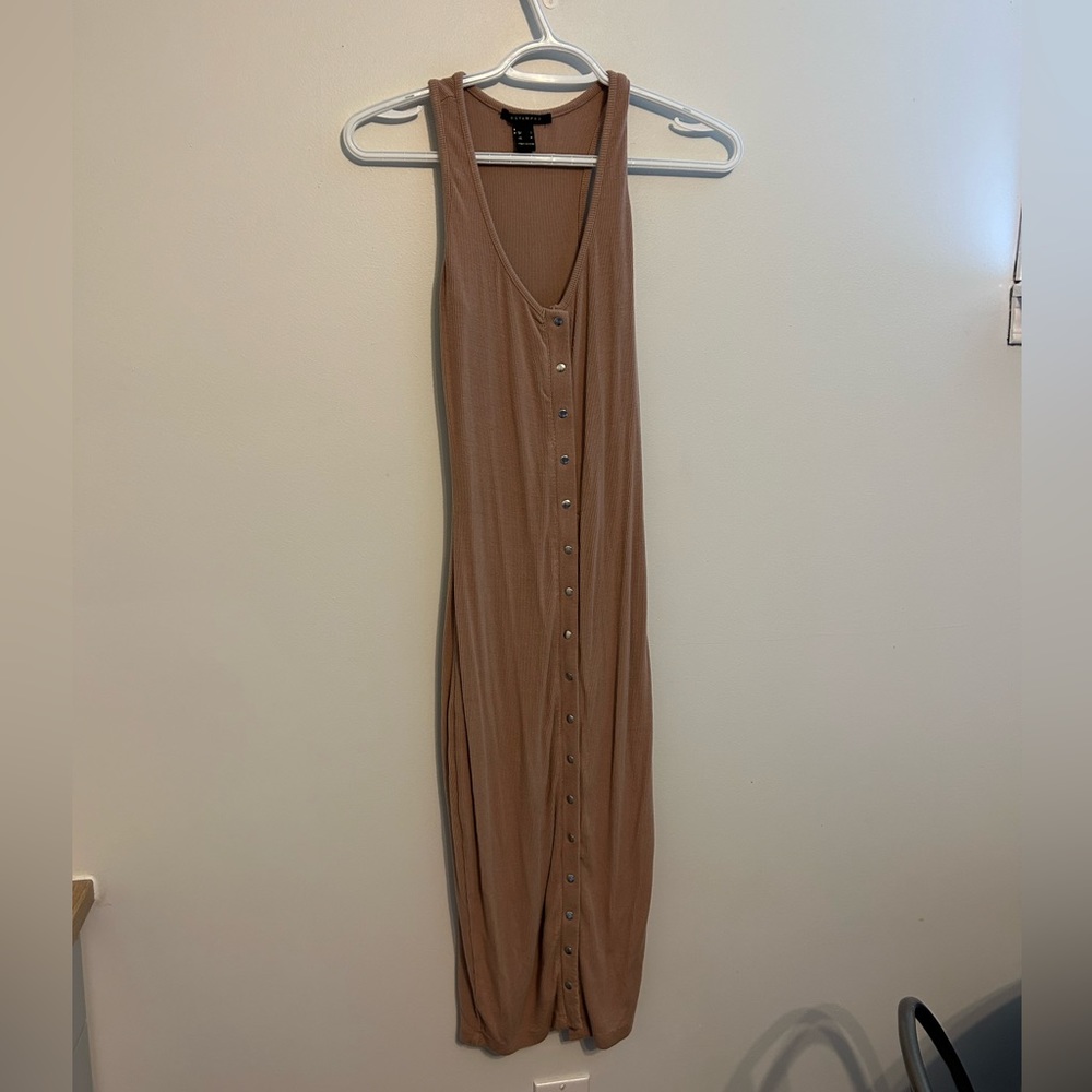 Button up midi length dress